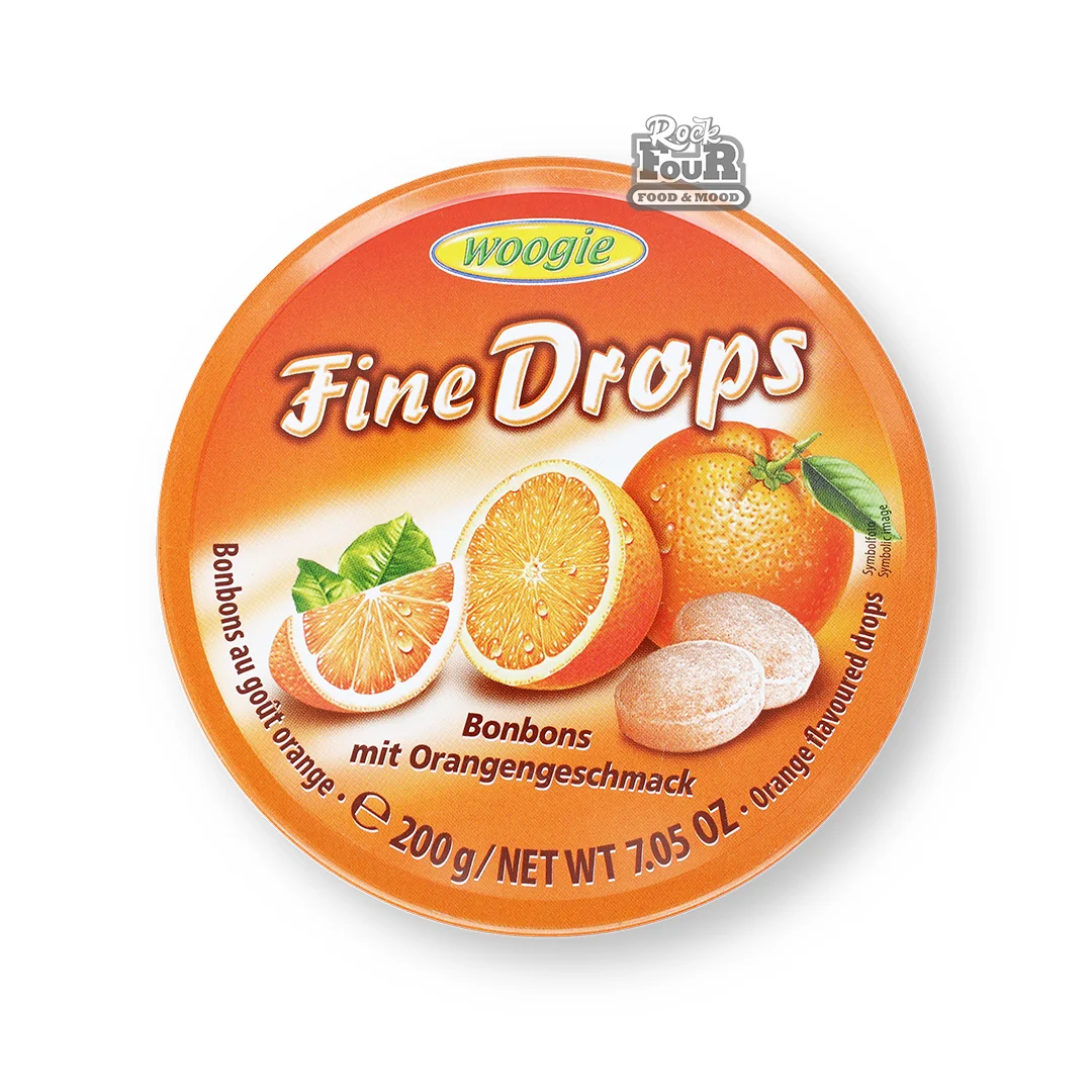 Леденцы «Woogie Fine Drops» со вкусом апельсина 200г